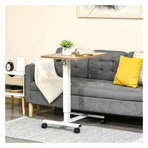 Staand bureau - Verstelbaar - Wielen - Wit