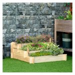 Hoogslaper - Houten - Voor 3 planten - Op balkon - Bruin