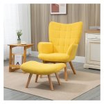 Loungestoel - Zaza Home - Comfort - Gele touw-look.