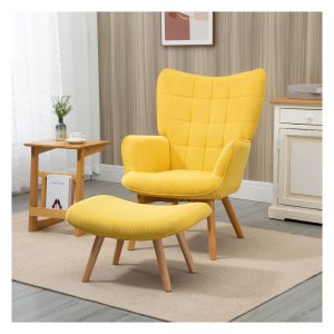 Loungestoel - Zaza Home - Comfort - Gele touw-look.