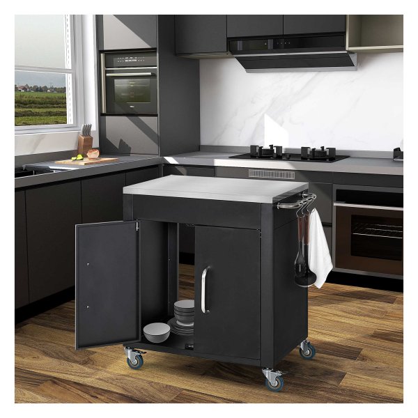 Keukentrolley - KitchenCraft - Multifunctioneel - Stijlvol - Zwart