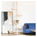 Klimboom – Luxe Kattenkrabpaal - Verstelbaar - Pluche - Crème