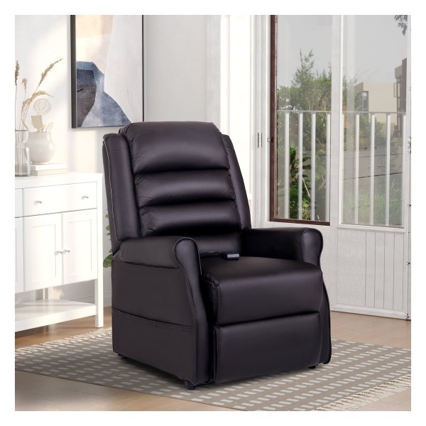 Massagefauteuil - RelaxationMaster - Elektrische massagefunctie - Zijvakje - Zwart