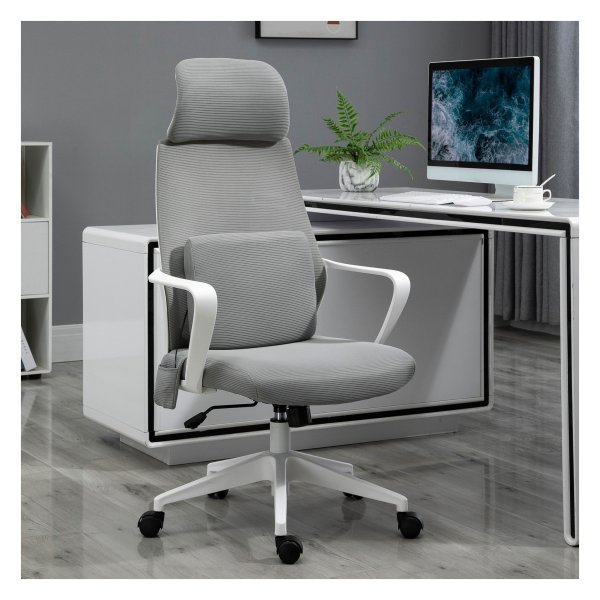 Ergonomische - RelaxMax - Massagefunctie - Hoogte verstelbaar - Grijs