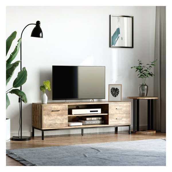 Televisiekast - Moderna - Kabelmanagement - Ruimtebesparend - Zwart