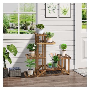 Bloemenrek - Houten Plantenplank - Stijlvol en Ruimtebesparend - Wit