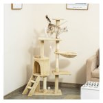 Klimboom - Krabpaal - Inclusief speelgoed - Beige