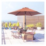 Knikarmsparasol - LuxeLiving - Aluminium frame - UV-bescherming - Antraciet