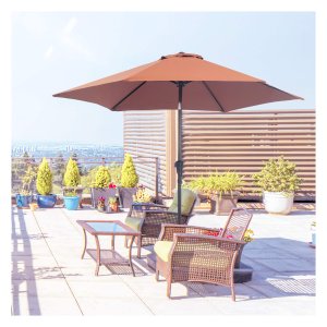 Knikarmsparasol - LuxeLiving - Aluminium frame - UV-bescherming - Antraciet