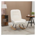 Schommelstoel - Comfort Life - Sherpa Fleece - Veerkrachtig - Grijs