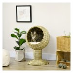 Kattenhuisje – ComfortCats - zacht kussen – natuurlijk zeegras - beige