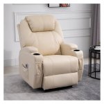 Relaxfauteuil – LuxHome - Massagefunctie – Ligfunctie - Beige