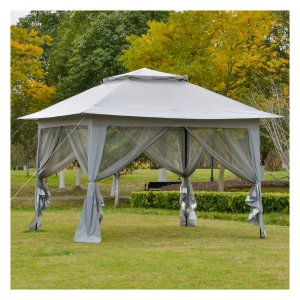 Tuinpaviljoen - Robuust - Opvouwbaar - Grijs