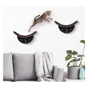 Krabplank - DeluxePaws - Pluche bekleding - Wandmontage - Bruin