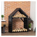 Brandhoutopslagrek - Duurzaam - Weerbestendig - Zwart