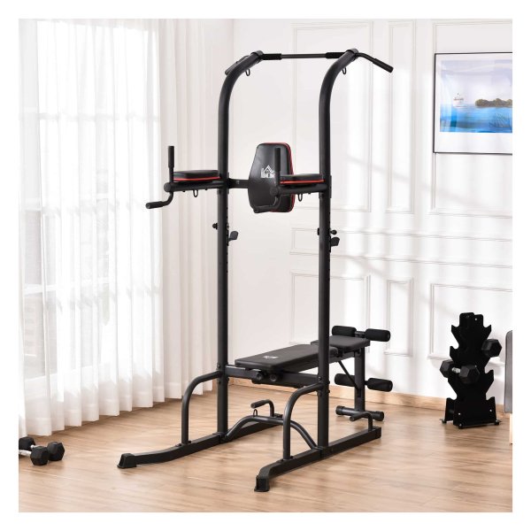 Fitnessapparaat - Zaza Home Vogue Station - Pull-up bar en dipstation - Zwart