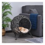 Kattengrot - LuxeKatten - Zachte kussens - Verhoogde poten - Zilvergrijs