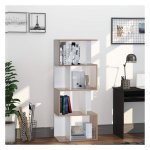 Boekenkast - Zaza Home - S-vormig - 4-niveaus - natuurlijk hout