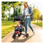 Kinderwagen - Verstelbare handgreep – Veiligheidsbeugel - Grijs