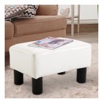 Chesterfield - Luxe Voetenbank - Synthetisch Leer – Wit