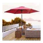 Tuinparasol - Knicaps - Kantelbaar scherm - Aluminium - Rood