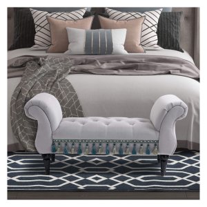 Hoekbank - Luxe Gestoffeerd - Houten Frame - Grijs