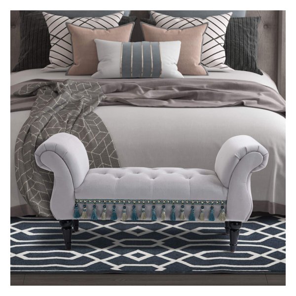 Hoekbank - Luxe Gestoffeerd - Houten Frame - Grijs