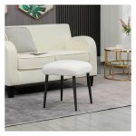 Voetenbank - LuxeComfort - Zachte bekleding - Creme