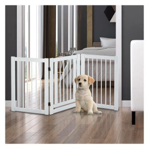 Hondenhek - - Verstelbaar en opvouwbaar - Wit