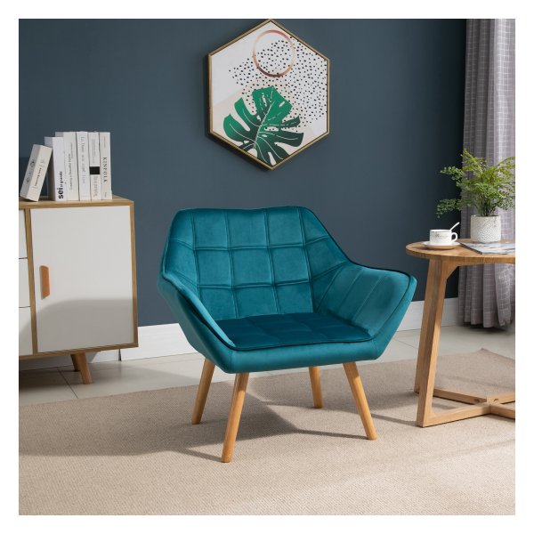 Fauteuil - Scandinavisch Groen - Verstelbare voetensteun - Comfortabel