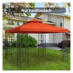 Tuinpaviljoen - Vervangend - Roestbestendig - Rood