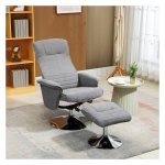 Relaxfauteuil - Comfortabel Zitten - Verstelbare Rugleuning - Donkergrijs