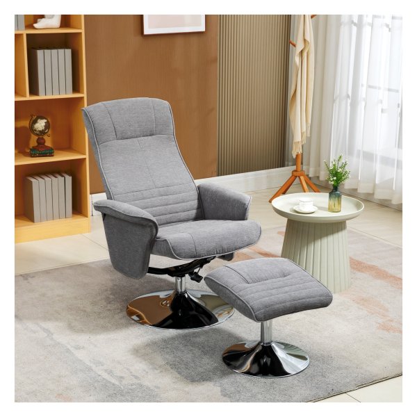 Relaxfauteuil - Comfortabel Zitten - Verstelbare Rugleuning - Donkergrijs