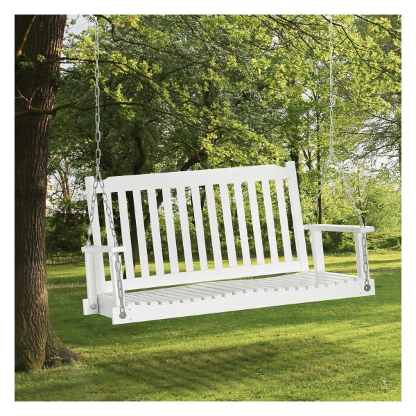 Schommelbank - LuxeGarden - Massief hout - Wit