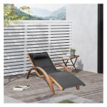 Ligstoel - Zaza Home - Teakhouten loungestoel - Relaxen - Naturel