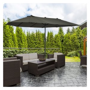 Tuinscherm - Sunshield - Handmatige Bediening - Grijs