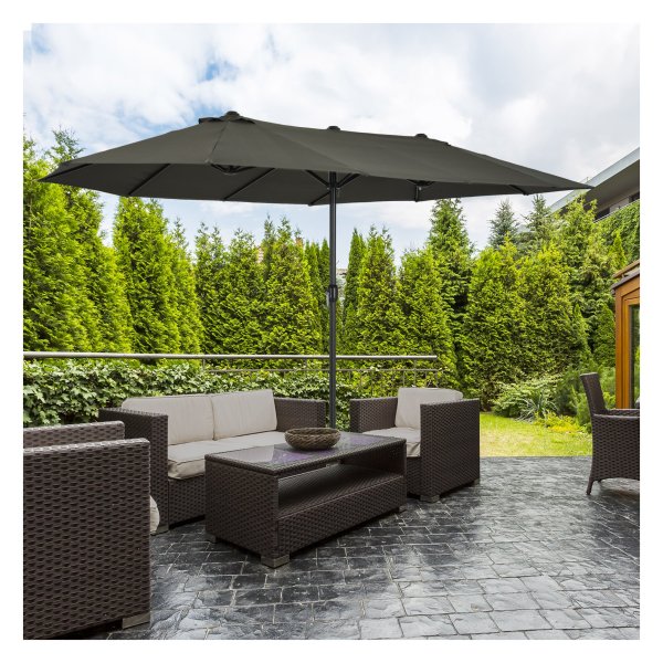 Tuinscherm - Sunshield - Handmatige Bediening - Grijs