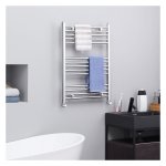 Radiator - Hydronische handdoekwarmer - Wandmontage - Zilverkleurig