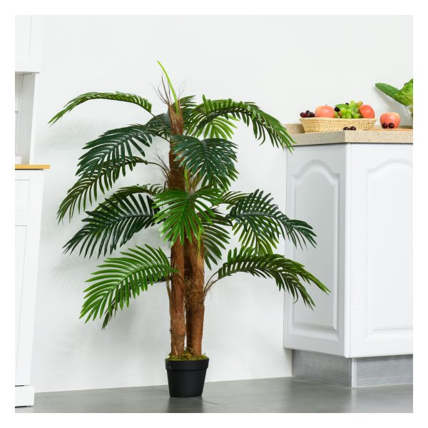 Kunstmatige planten 120 cm kunstmatige palmpalm kunstmatige plant huisplant Decipper Lance Office Lance Plastic Pot voor binnen en buiten