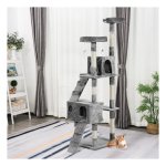 Kattenboom - PetLovers - Kattenhuisje - Hoge ladder - Grijs