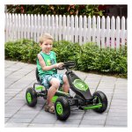 Kindervoertuig - Zaza Home - Verstelbare stoel - Rubberen banden - Groen/Zwart