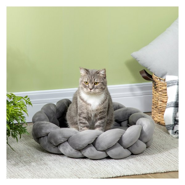Huisdierkussen - Cozy Paws - Wasbaar - Donut - Grijs