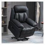 Fauteuil - Relaxlux - Elektrische relaxleuning - Verstelbare - Zwart
