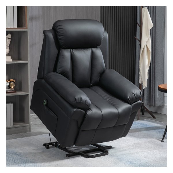 Fauteuil - Relaxlux - Elektrische relaxleuning - Verstelbare - Zwart