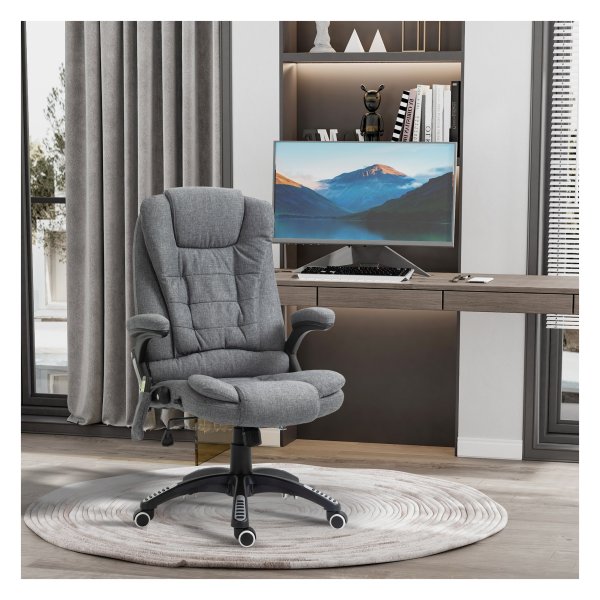 Massagestoel - ZenMassage - Verstelbare stoelhoogte - Ergonomisch design - Grijs