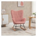 Schommelstoel - Zaza Home - Stalen frame – Comfortabel - Grijs