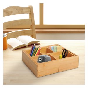Bamboe – OrganizerXL - Uitbreidbaar – Natuurlijk - Bruin