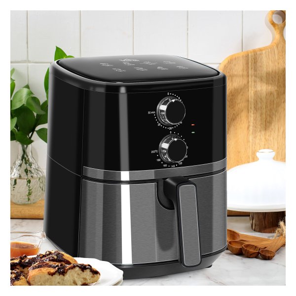 Luchtfriteuse - PowerXL - 4,5 liter inhoud - 1500W - zwart