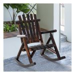 Schommelstoel - Weerbestendig - Massief hout - Bruin