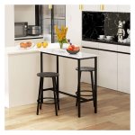 Eetset - Stalen design - Modern en trendy - Zwart en wit